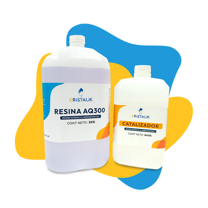 Resina epóxica AQ300 2 KG + Catalizador 840 G