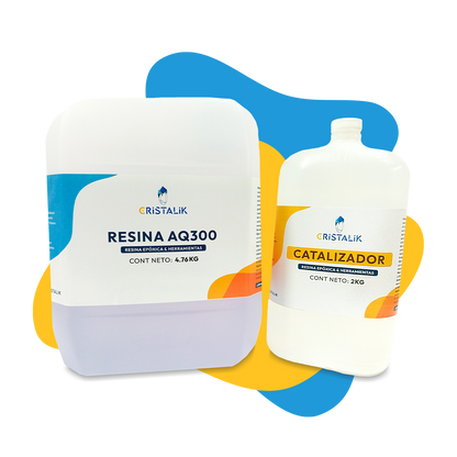 Resina epóxica AQ300 4.76 KG + Catalizador 2 KG